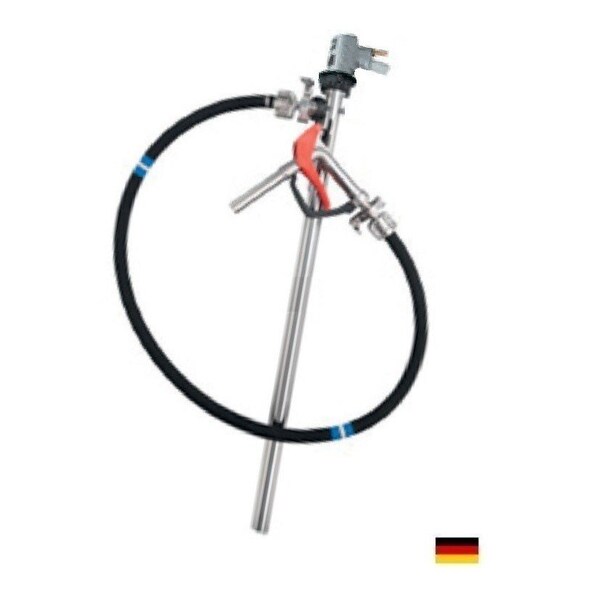 Flux Drum Pump, Stainless Steel, 39" Long, Air Operated Motor, 470W Power, 6 ft hose, hand nozzle 24-ZORO0202 - main